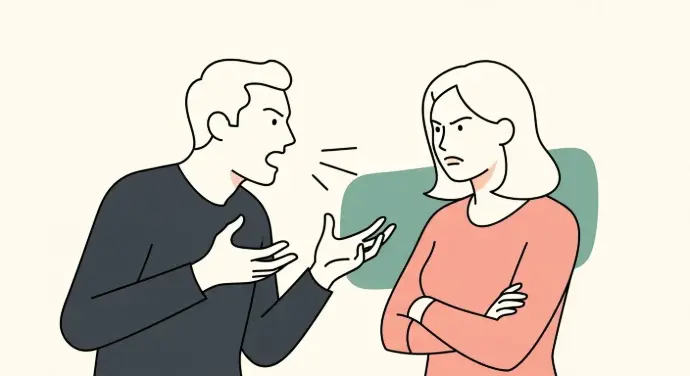 dos personas discutiendo