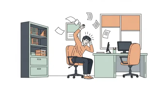 persona estresada de su trabajo