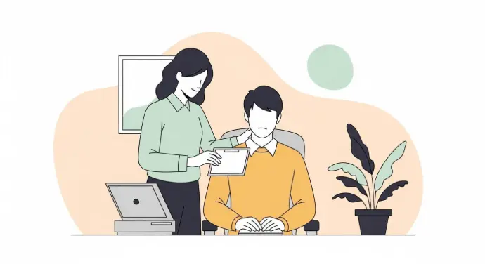 dos personas conversando