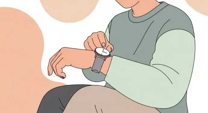 persona viendo un reloj