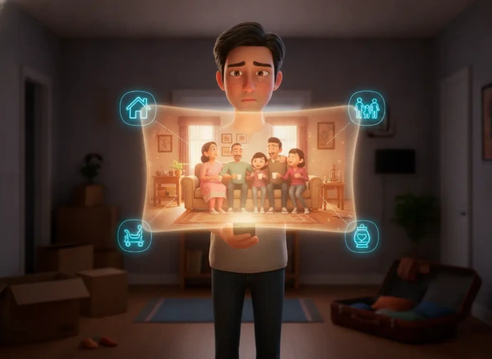 Extrañar a la familia desde el extranjero